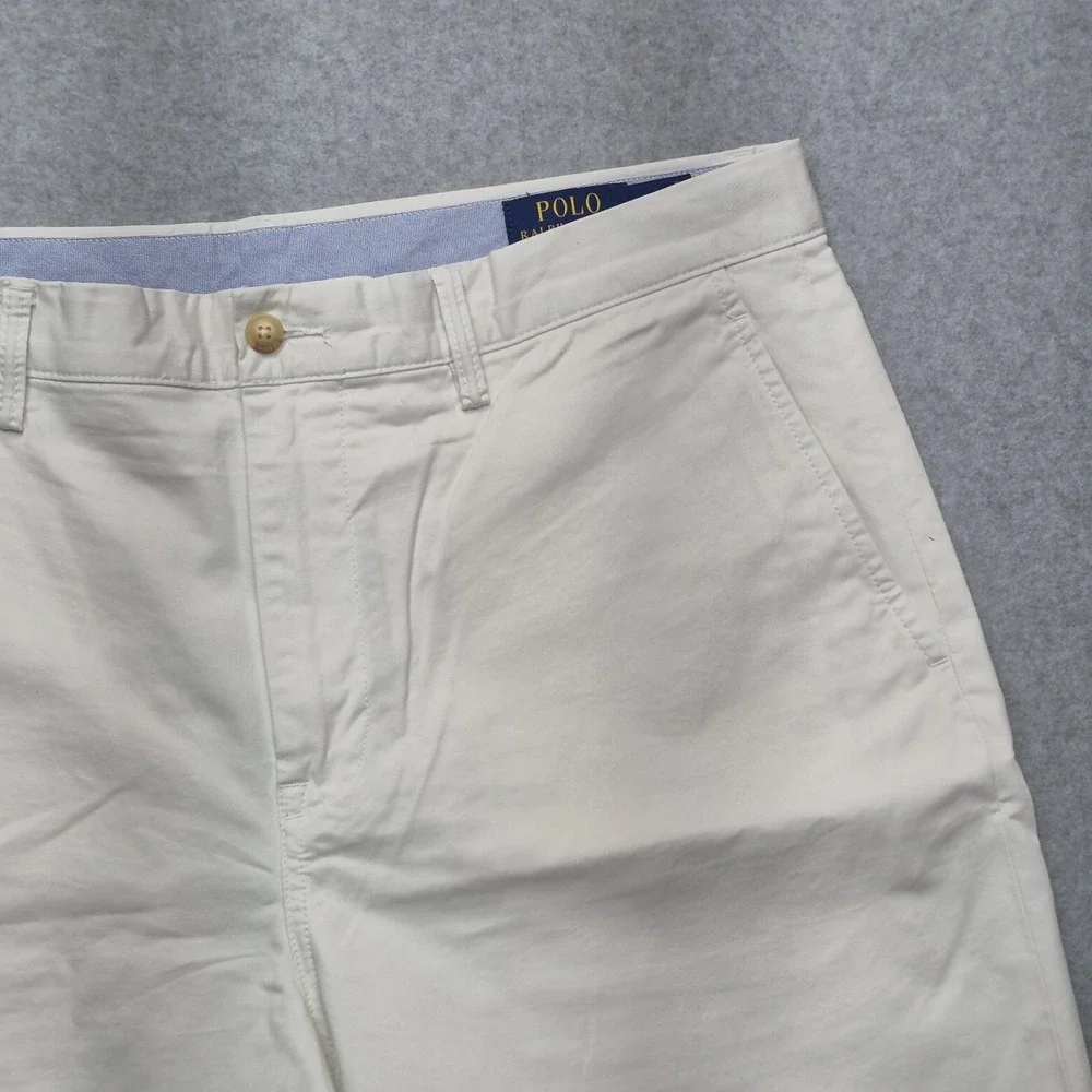Polo Ralph Lauren Shorts Mens 35 Beige Chino Flat Front Casual Preppy Golf